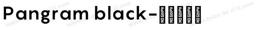 Pangram black字体转换